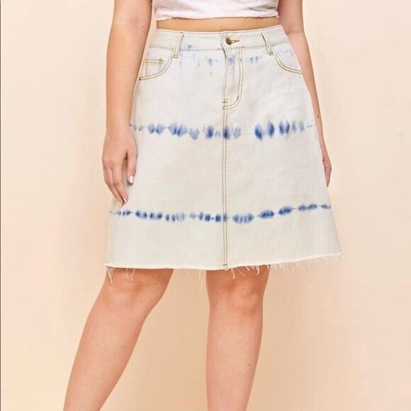 Bleached Denim Skirt  - Picture 5 of 6